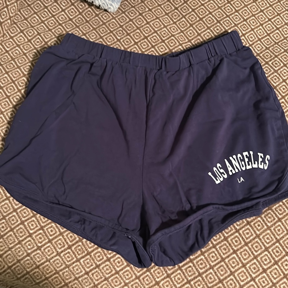 women’s blue running shorts